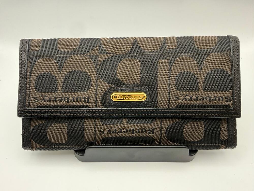 Burberrys of London Vintage Continental Long Wallet – Brown/Black